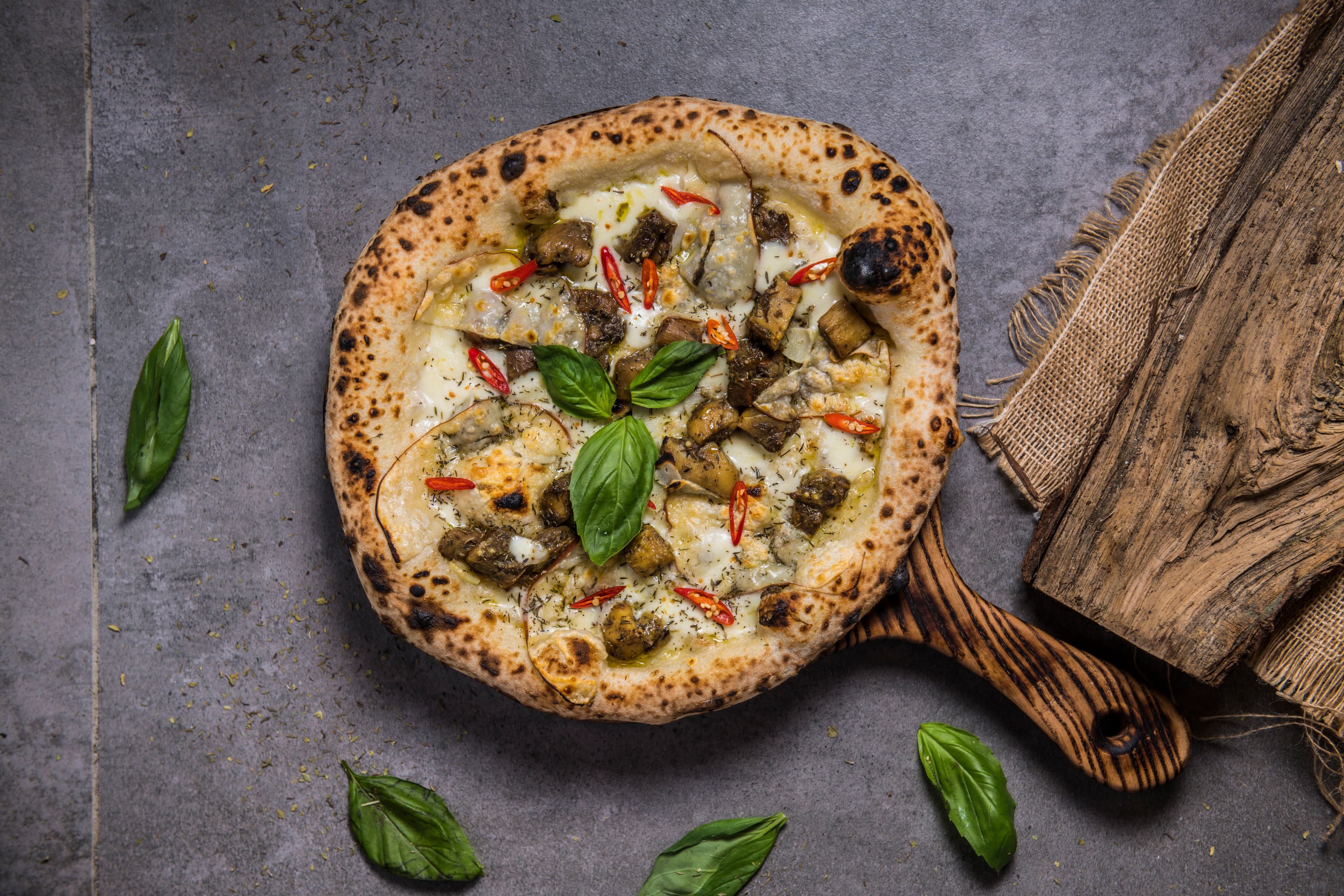 Pizza Bianca Portobello