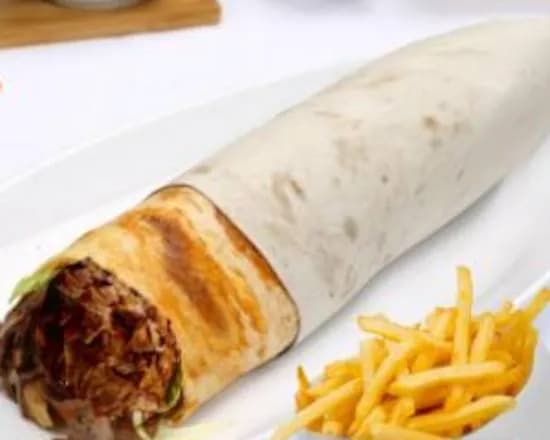 Nr.2-Kebab kanapka Samo Mięso+frytki