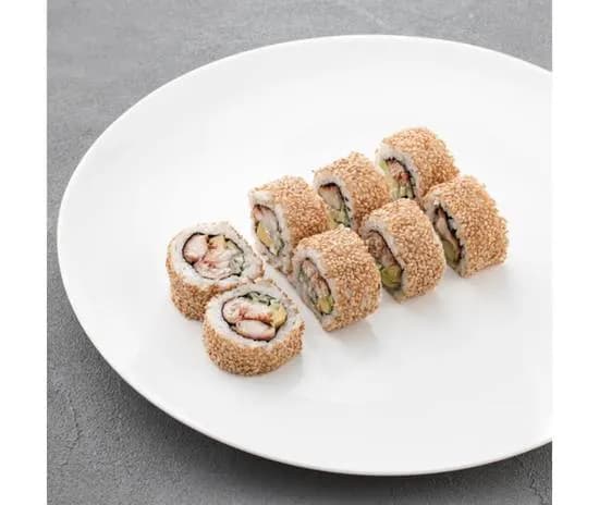 California z węgorzem w sezamie