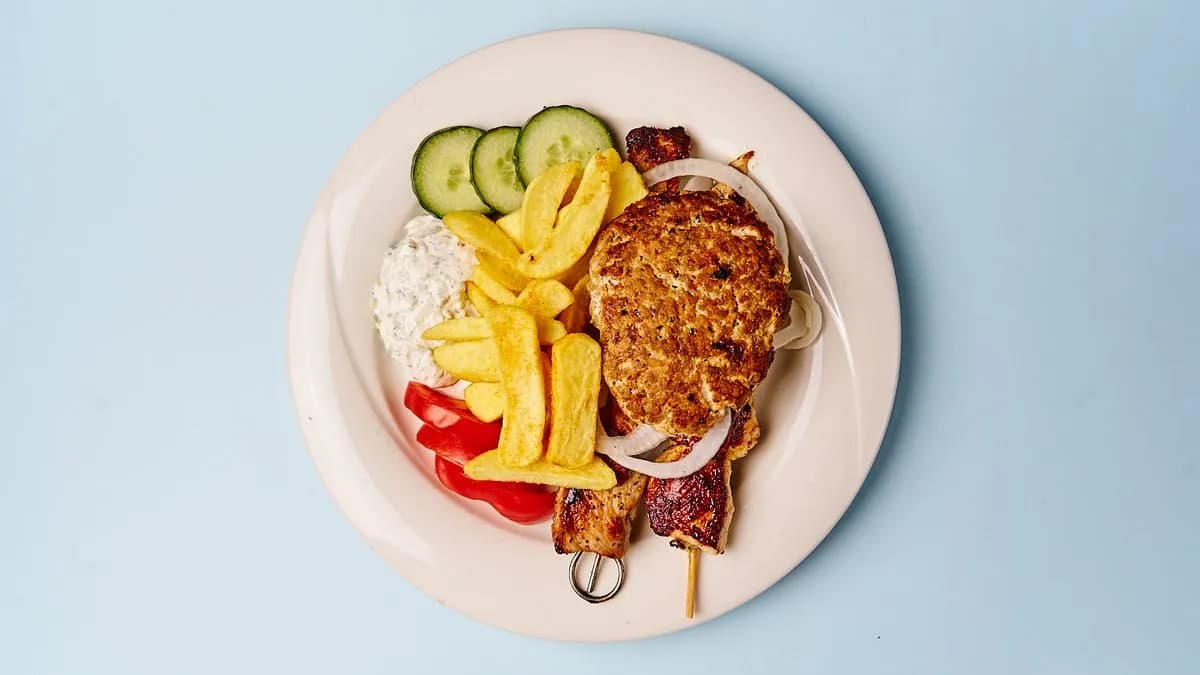 Gemischter Grillspieß-Teller