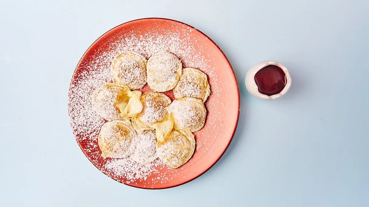 Poffertjes with Chocolate Sauce