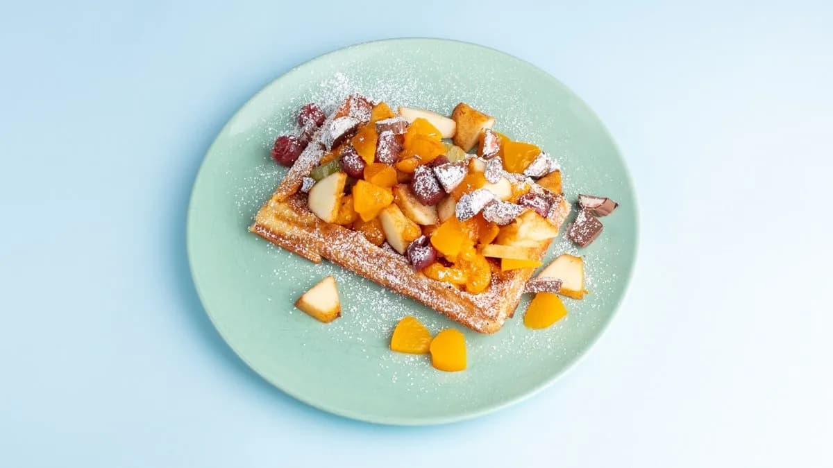 Waffle Fruit Salad