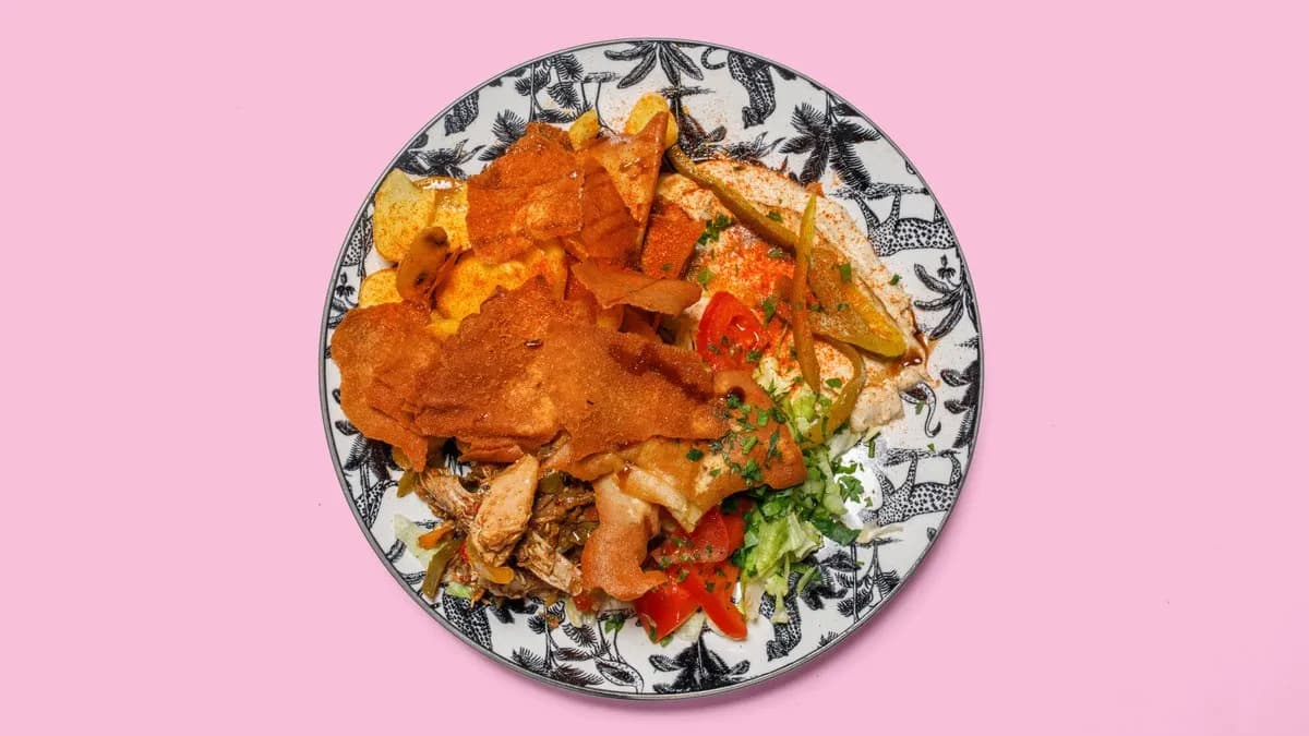 Shawarma and Halloumi Plate
