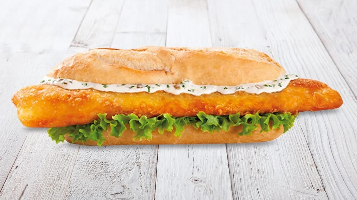 Coastal fried-fish baguette