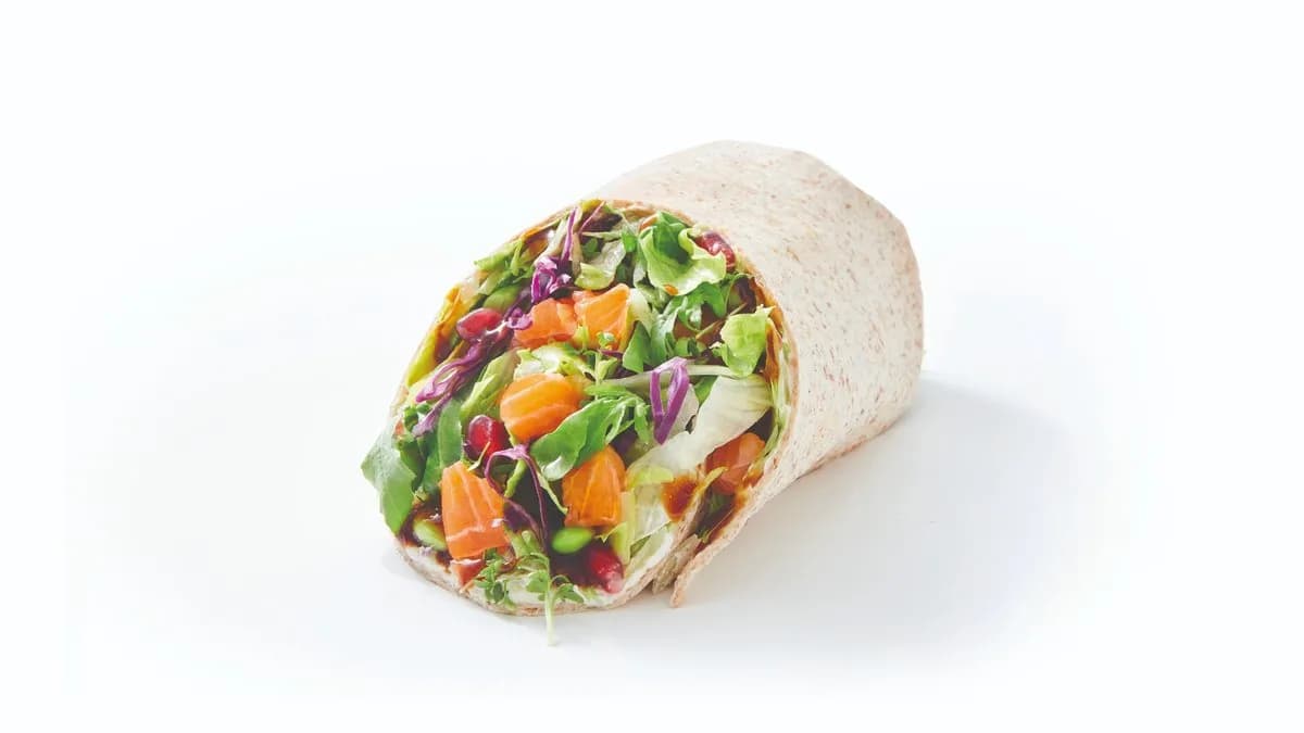 Teriyaki Salmon Wrap