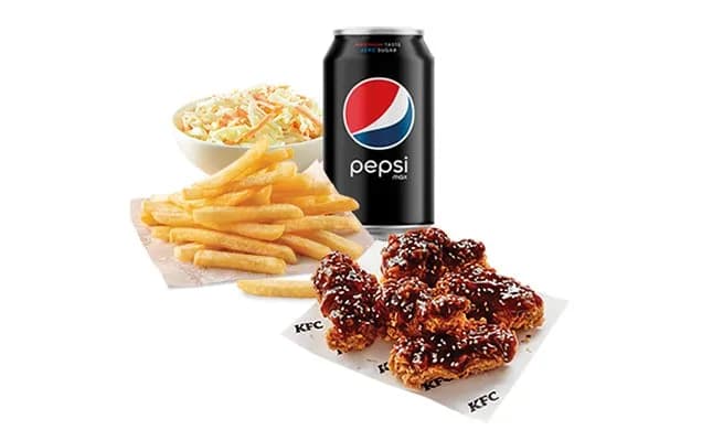 5 Smoky BBQ Wings + Üdítő (0,33l) + Normál Sült Burgonya + Káposztasaláta