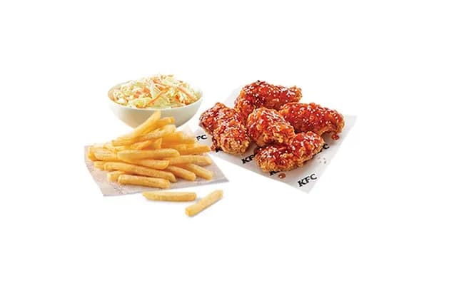 5 Sweet Chilli Wings + Normál Sült Burgonya + Káposztasaláta