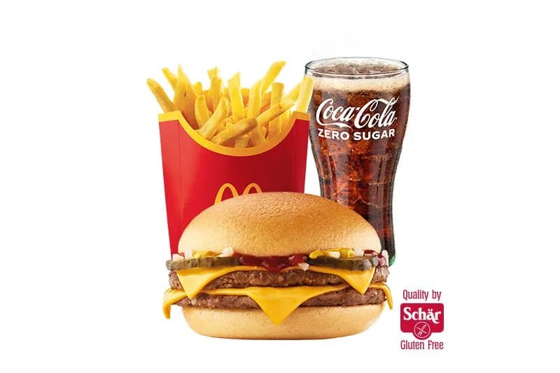 McMenü Gluténmentes Dupla Sajtburgerrel