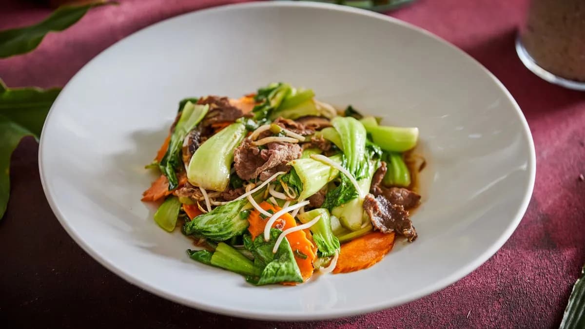 Sült pak choi - csirke