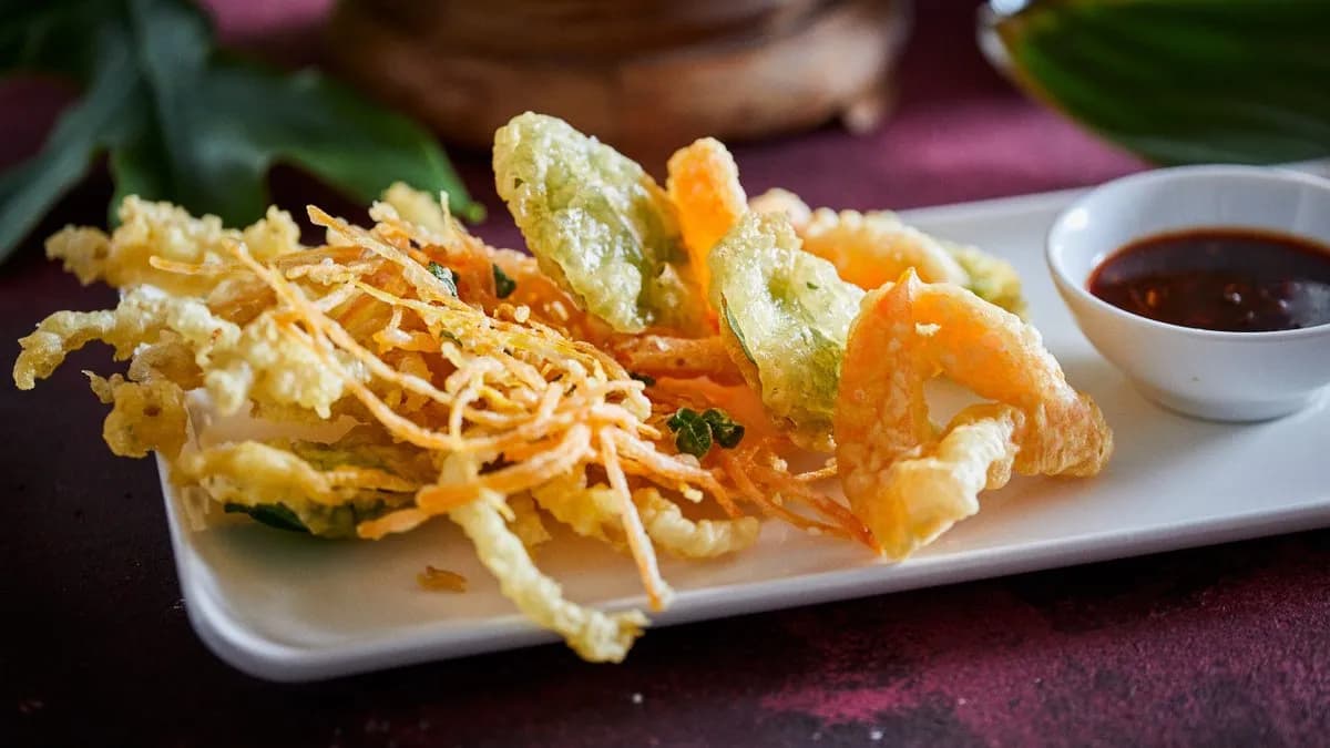 Tempura - zöldség tál