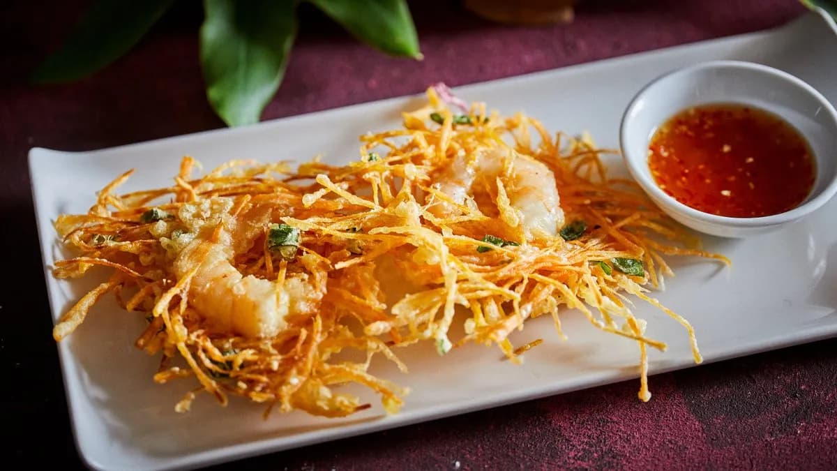 Tempura Bánh Tôm - tigrisrák & édesburgonya