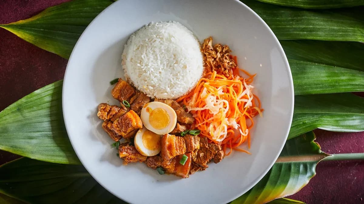 Karamellizált császárhús rizzsel