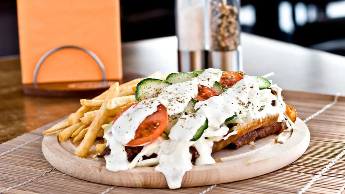 Vegyes húsos kebab tál🐥🐄🥗🍟