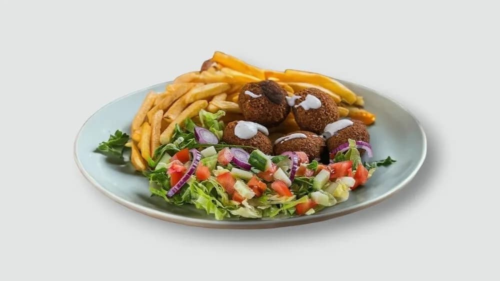 Falafeles kebab tál🧆🥗🍟