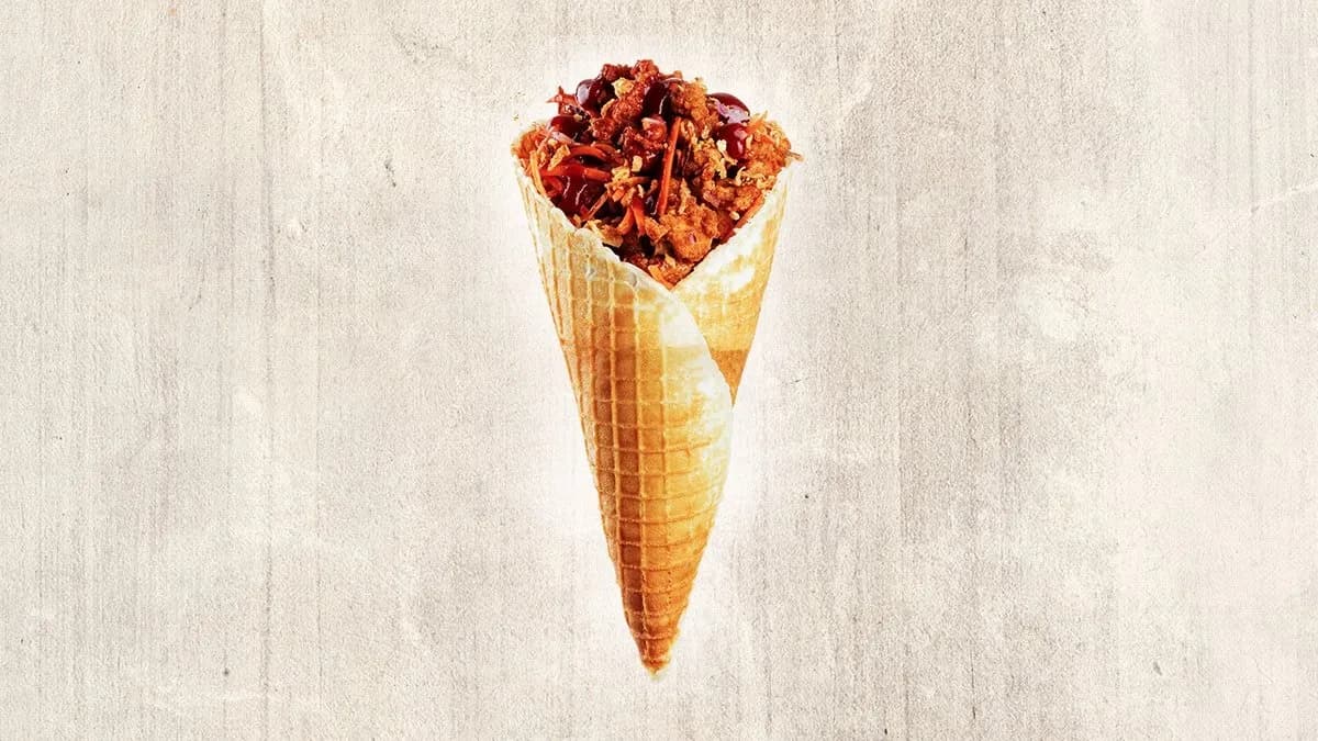 Monster old time BBQ tölcsér + tortillachips