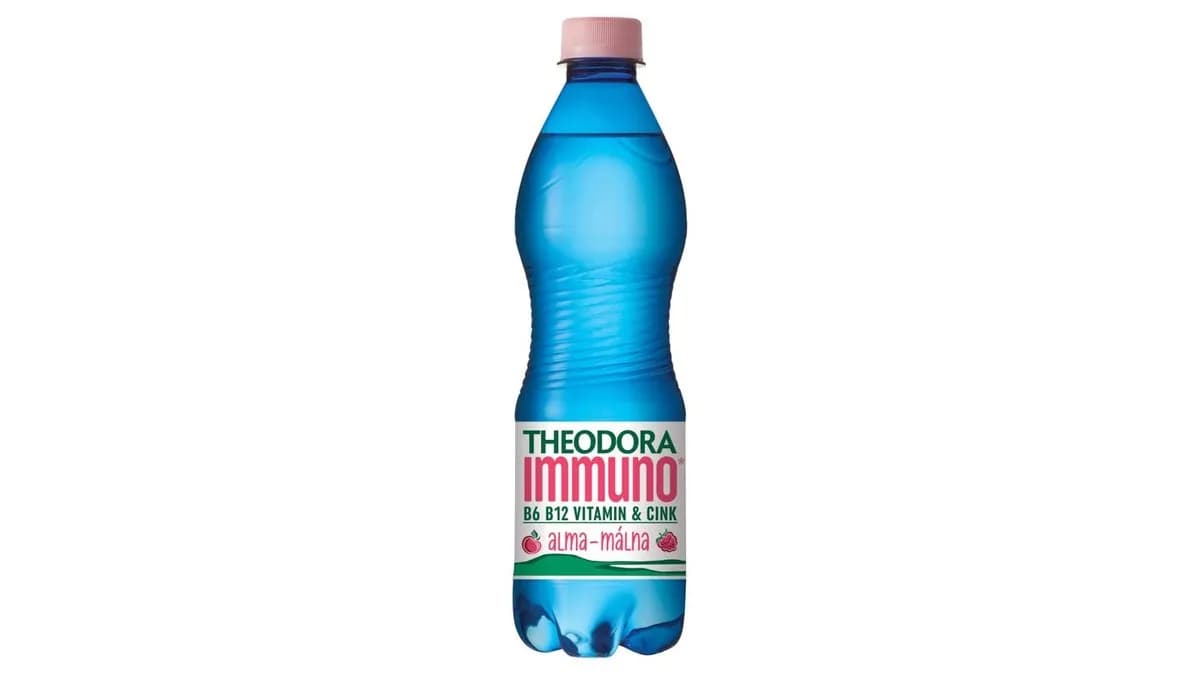 Theodora Immuno alma-málna ízű szén-dioxiddal enyhén dúsított üdítőital 0,5 l