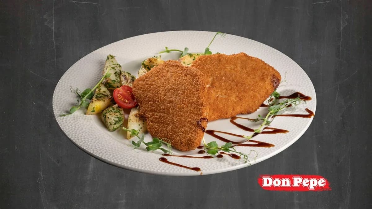 Vegán Bécsi Pirított Petrezselymes Burgonyával, Kapribogyós 'Tartárral'