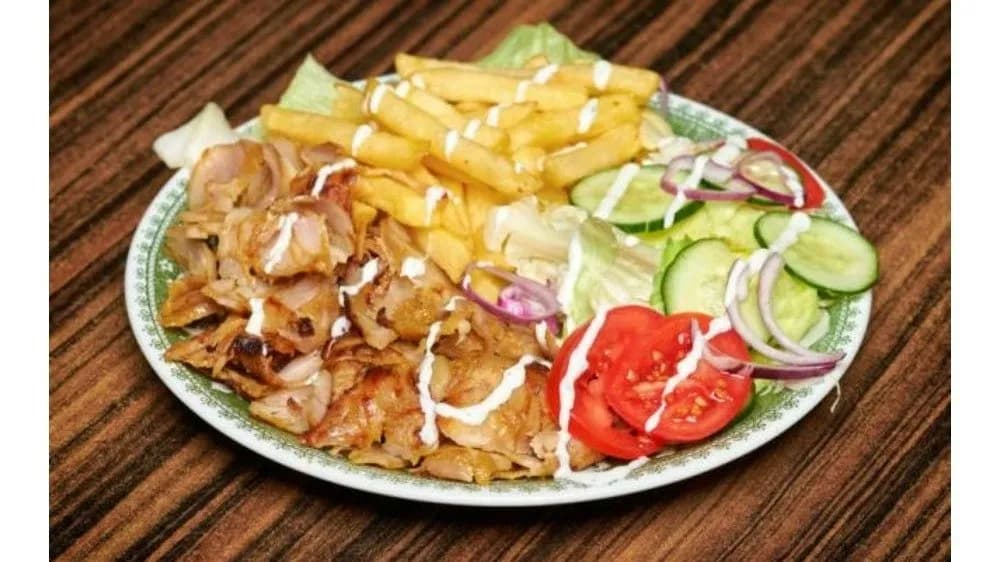 Nagy Gyros tál+Köret+Salata
