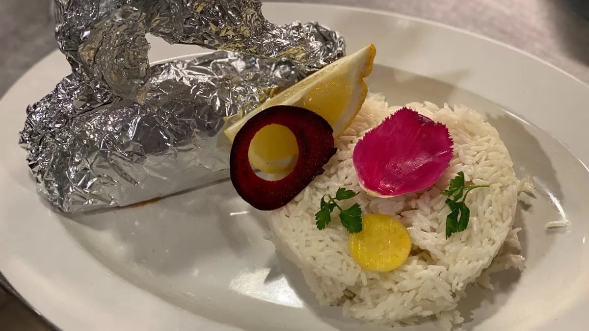 Norvég lazac fóliában párolva