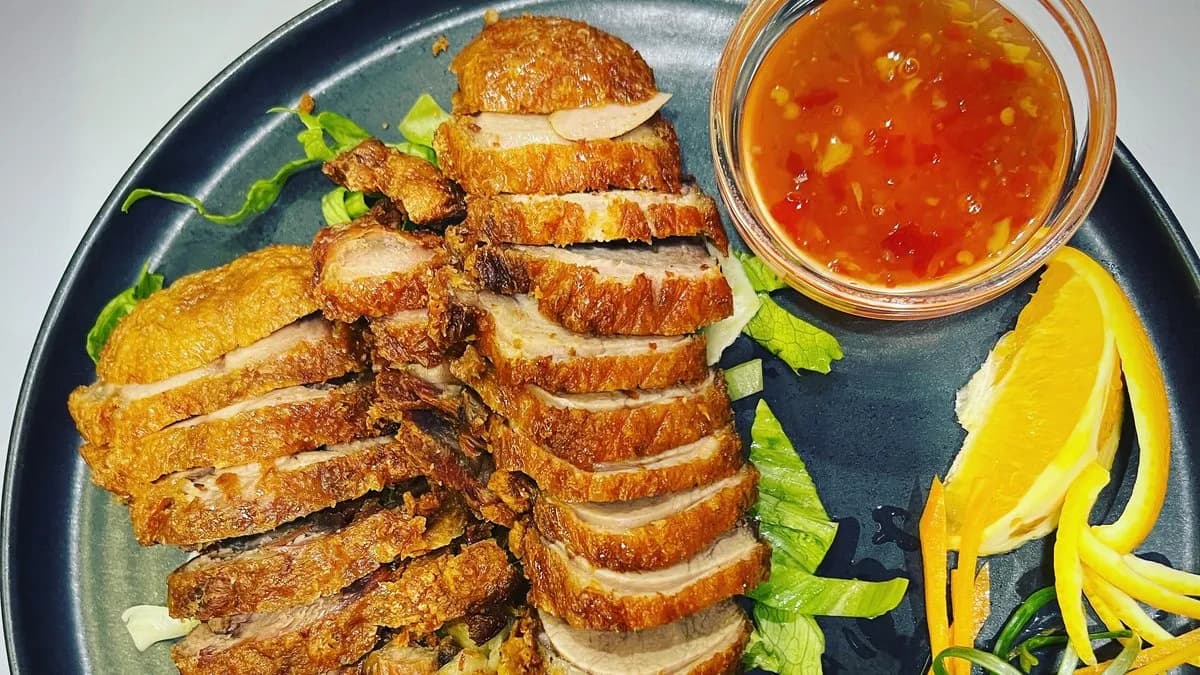 H1 crispy duck with rice