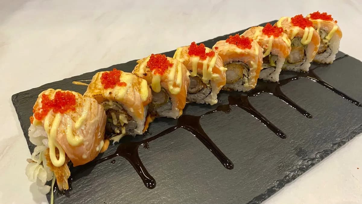 RS5. Flambé Salmon Tempura