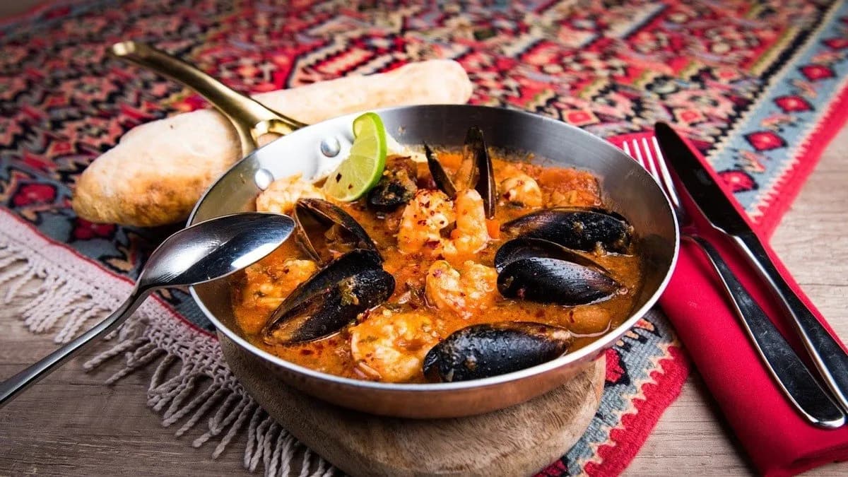 Chashushuli garnélarák és kagyló