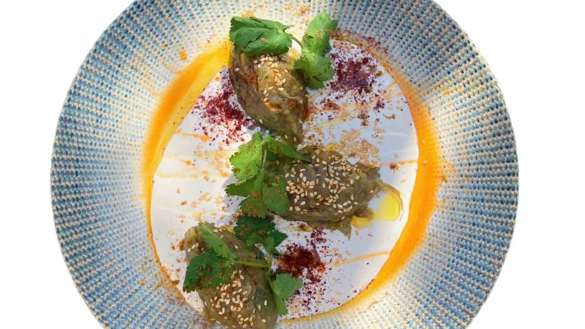 Sült padlizsán, tahini szezámmagkrém