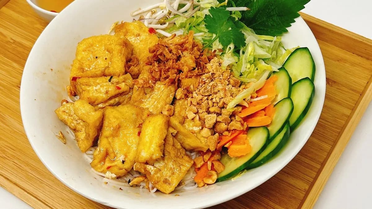 Bún đậu xào