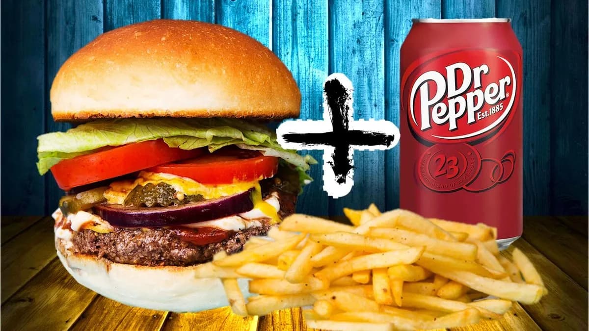 Hamburger Menü Hasábburgonya + Dr. Pepper 0.33l