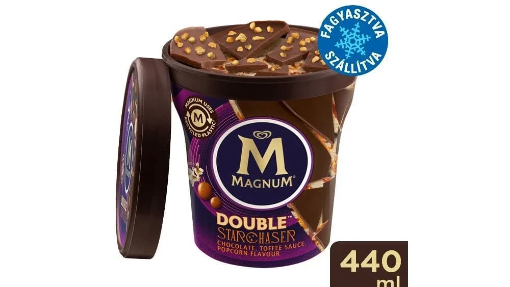 Magnum Starchaser Chocolate Toffee Popcorn Ice Cream (Poharas) 440ml