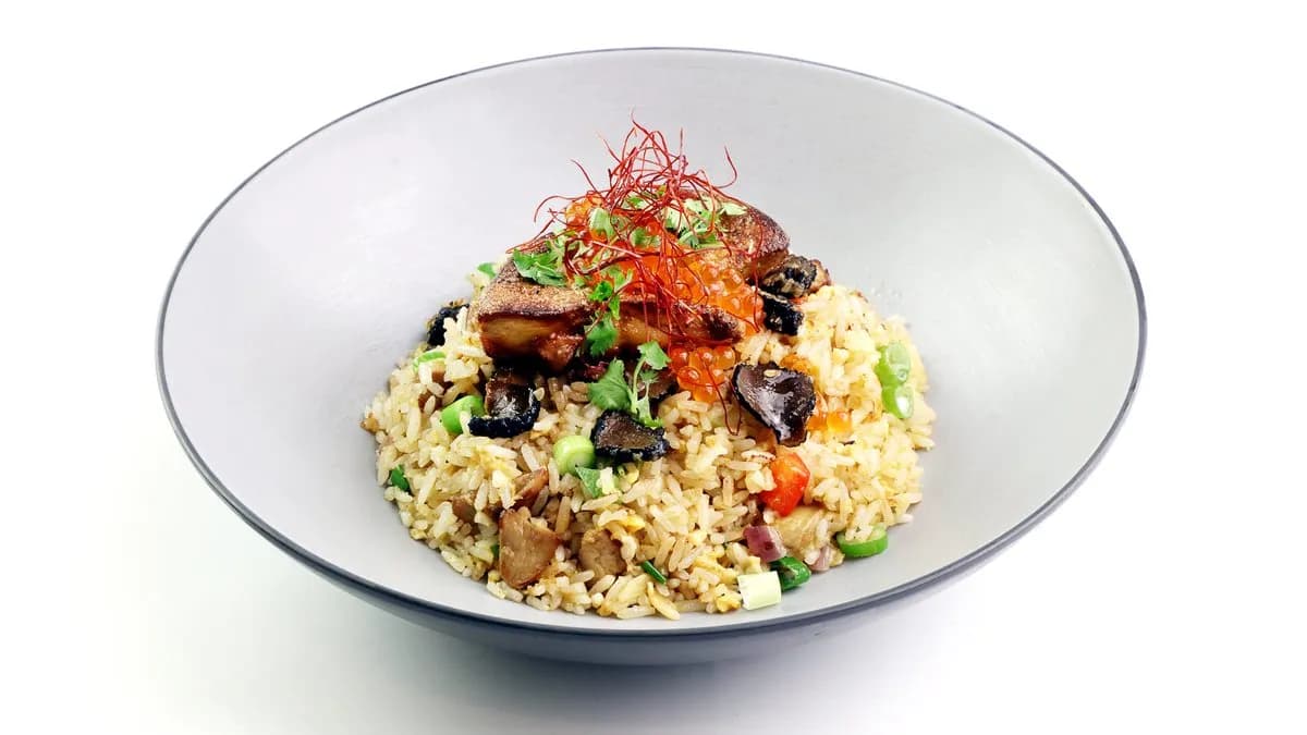 31 Libamáj sült rizs szarvasgombávalés kaviárral