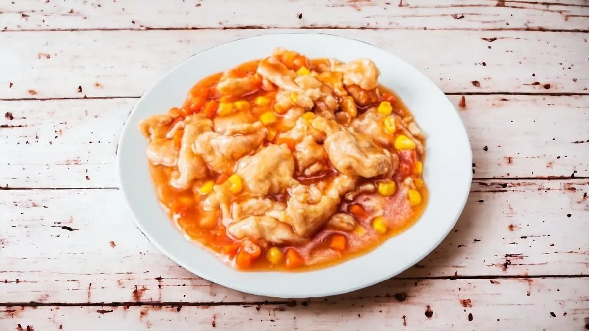 Ananászos csirkehús (édes-savanyú)