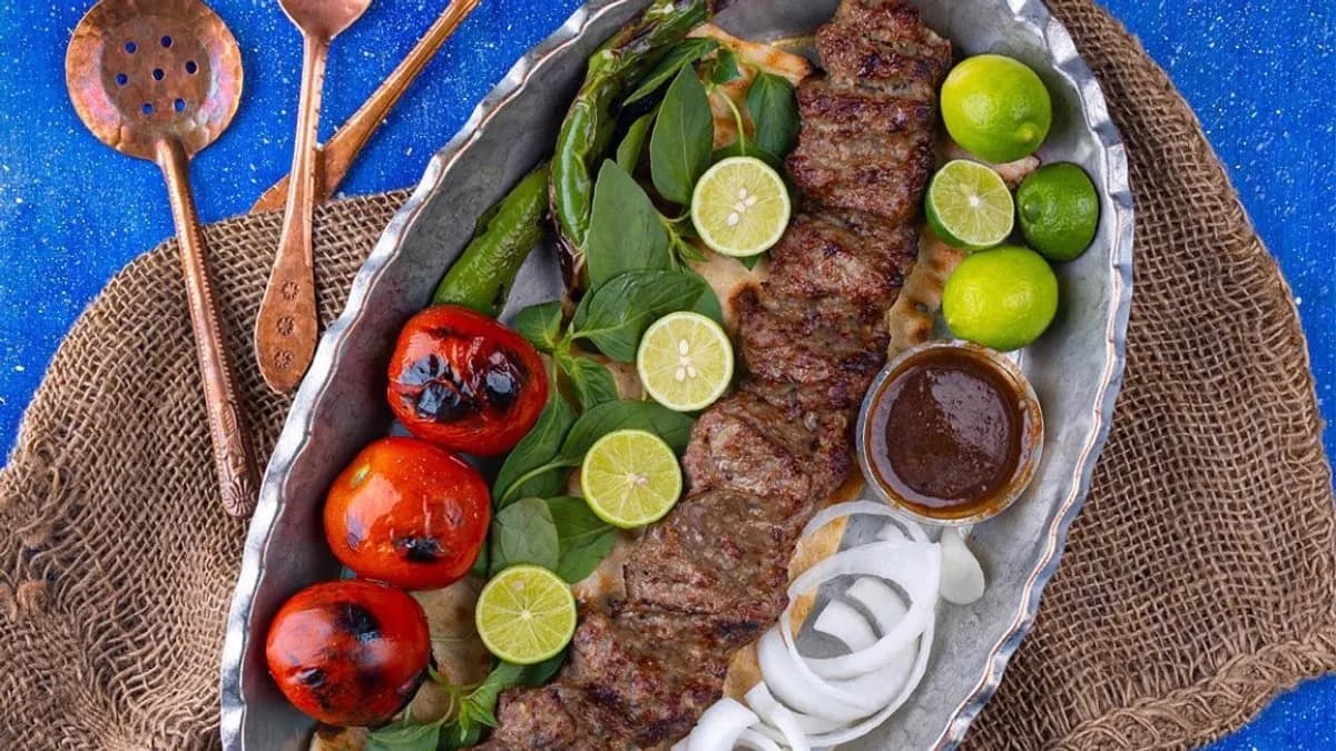 Bonab kabab + Basmati rice and saffron/کباب بناب