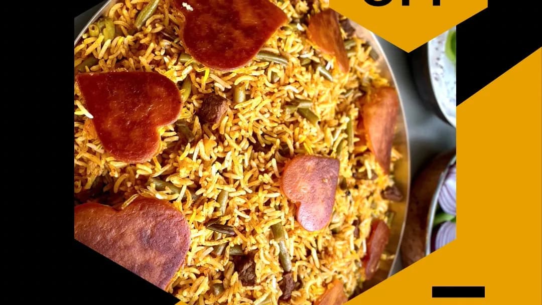 Loobia Polo with ground beef meat/لوبیا پلو با گوشت چرخکرده گوسفندی