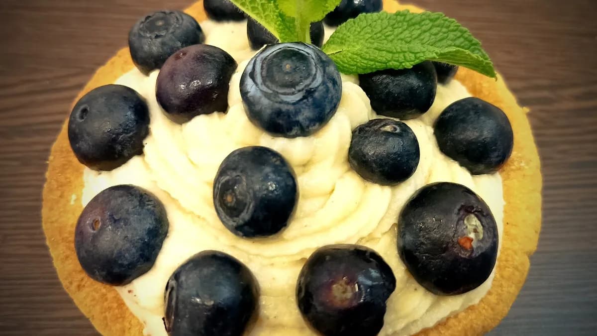 Vaníliás áfonyás pite