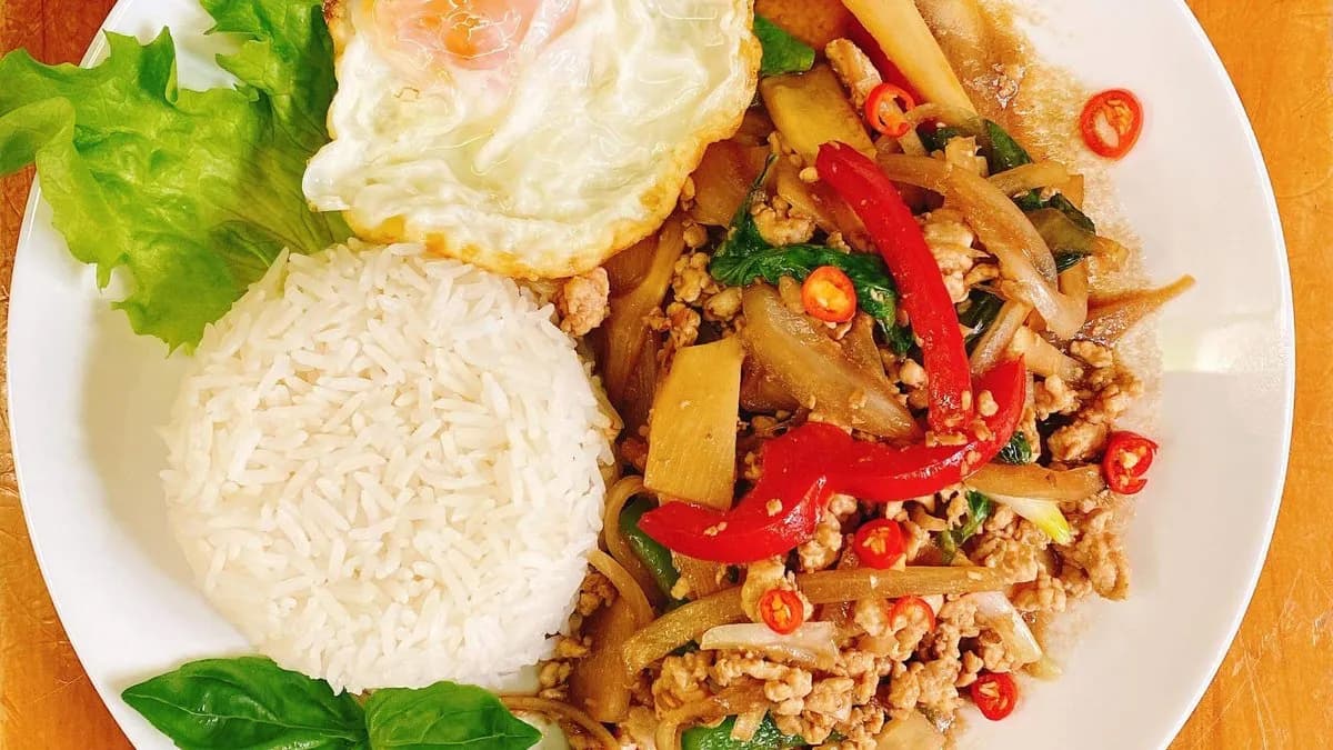 Pad kai basil + sió üdítő