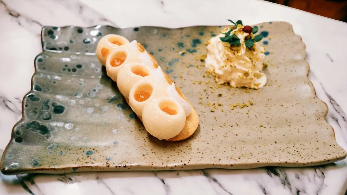 38. Apricot and cottage cheese