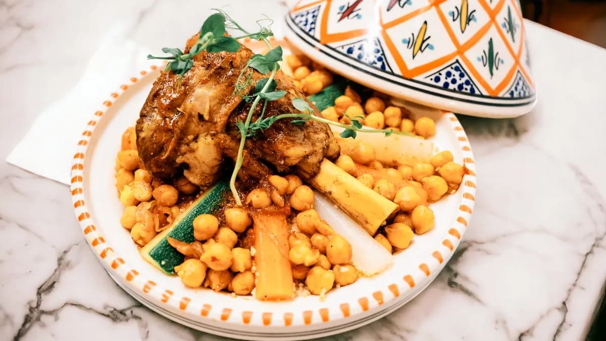 24. Couscous Lamb Shank and Vegetables