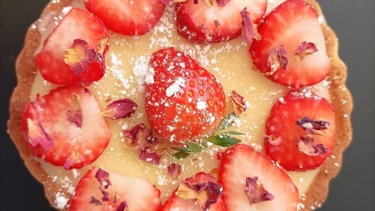 Fehércsokoládés epres pite