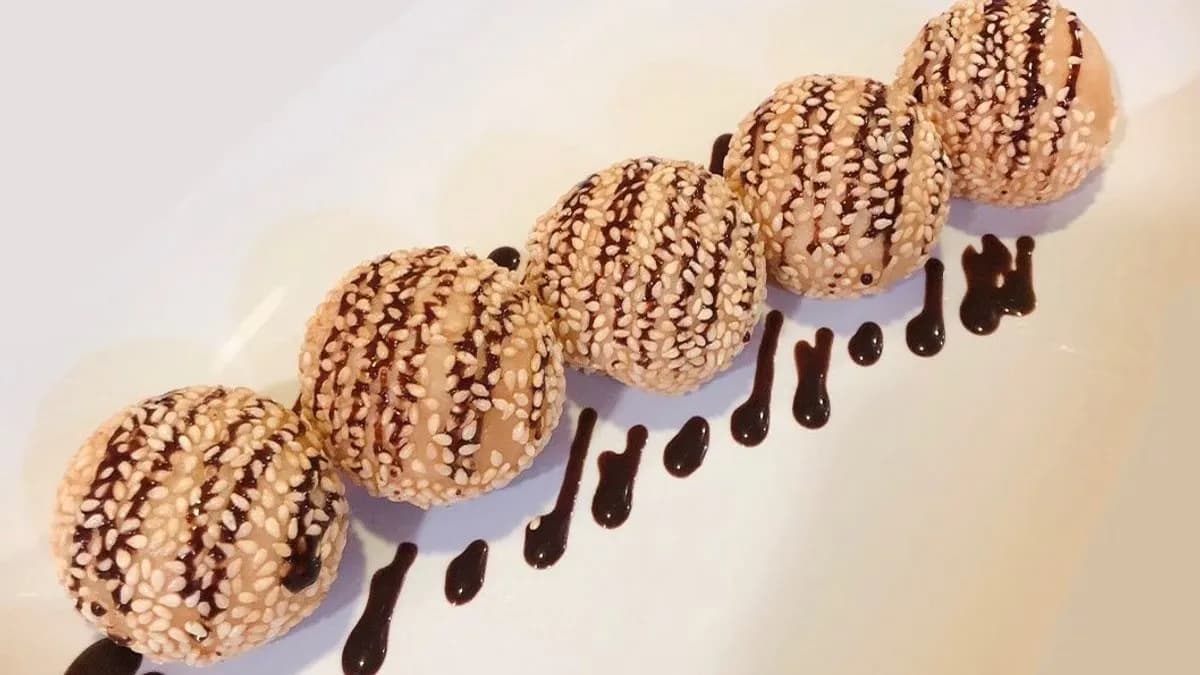 Seasame rice ball with red bean (5 db)