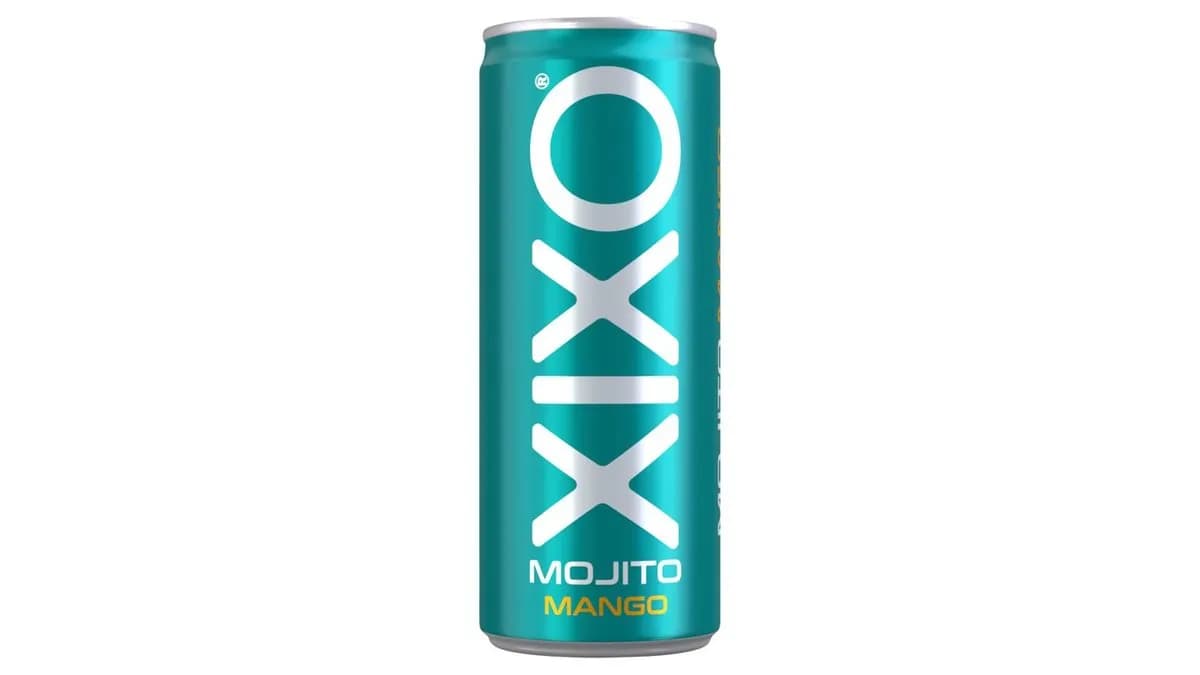 XIXO Mojito-Mango menta-, lime- és mangó ízű szénsavas üdítőital cukorral és édesítőszerrel 250 ml