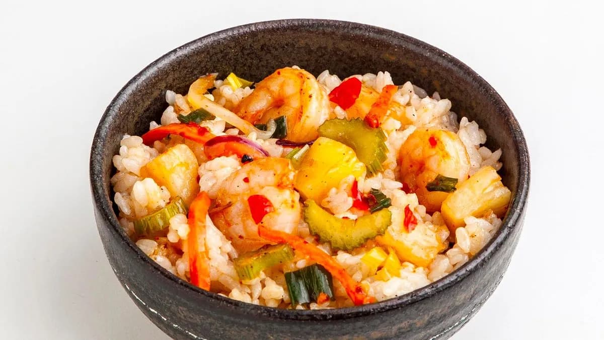 Ananászos édes chilis rizs