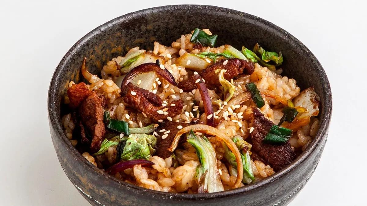 Citrusos teriyaki sült rizs