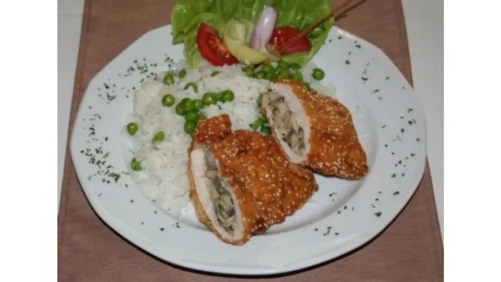 Pirított gombával töltött pulykamellfilé