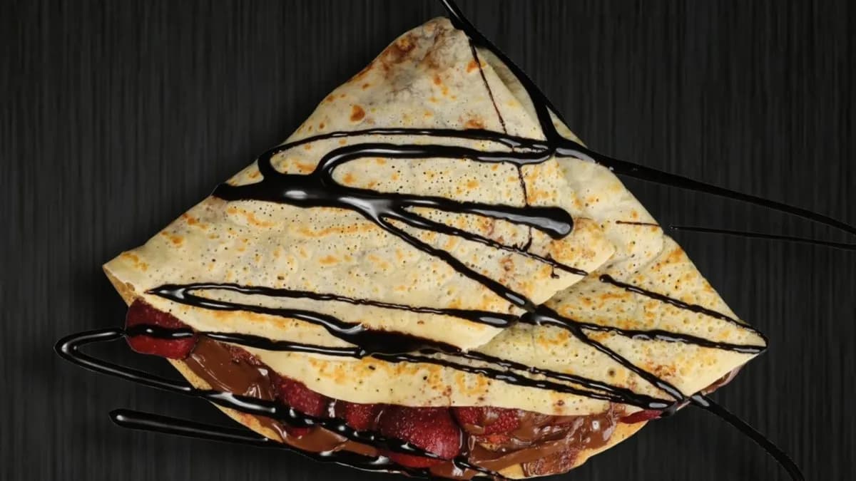 Nutellás választott gyümölccsel, csokiöntettel