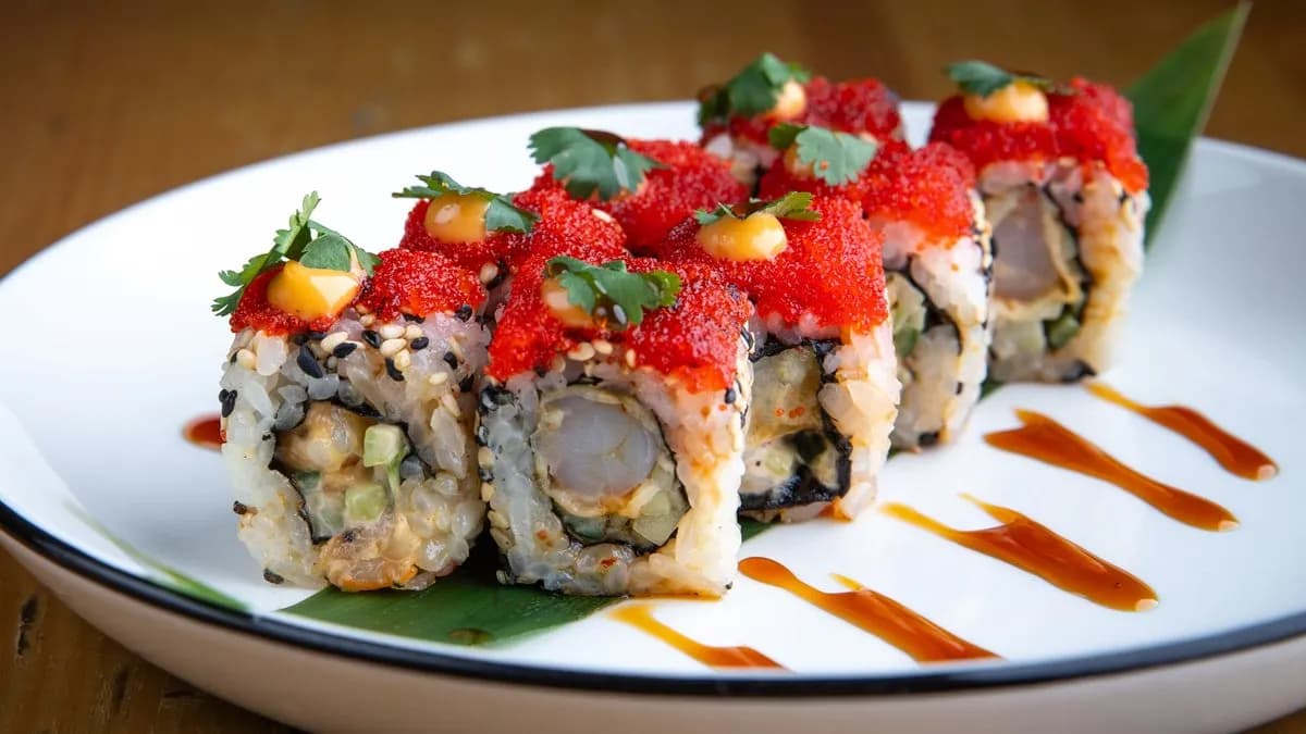 Garnéla tempura tekercs (8)