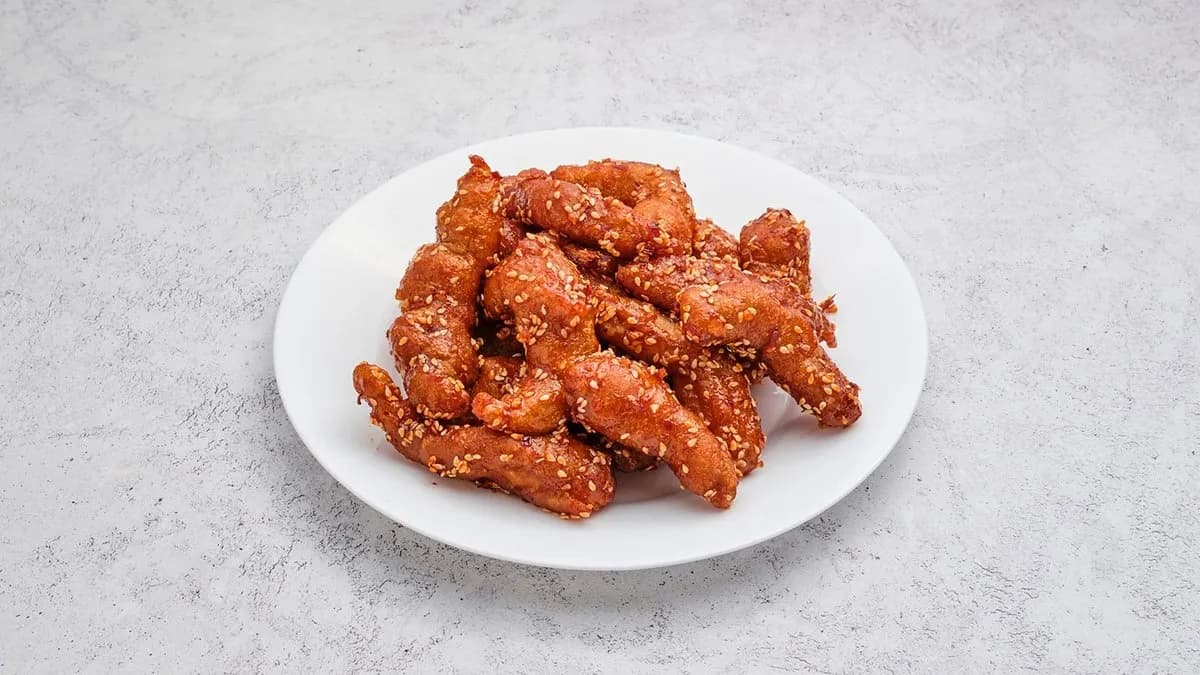 Szezámmagos csirke menü