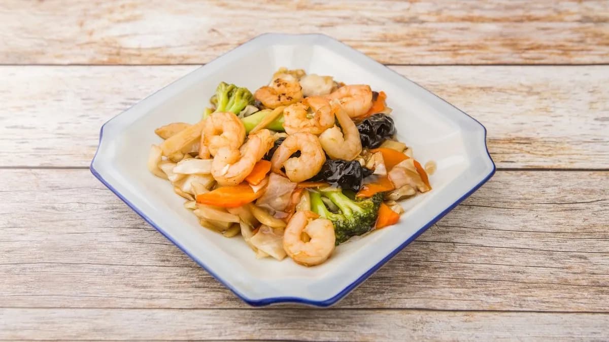 Pirított zöldséges garnélarák