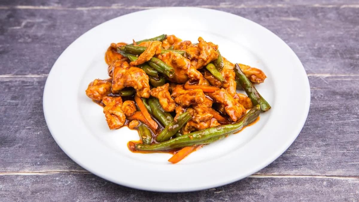 Zöldbabos csirkemell