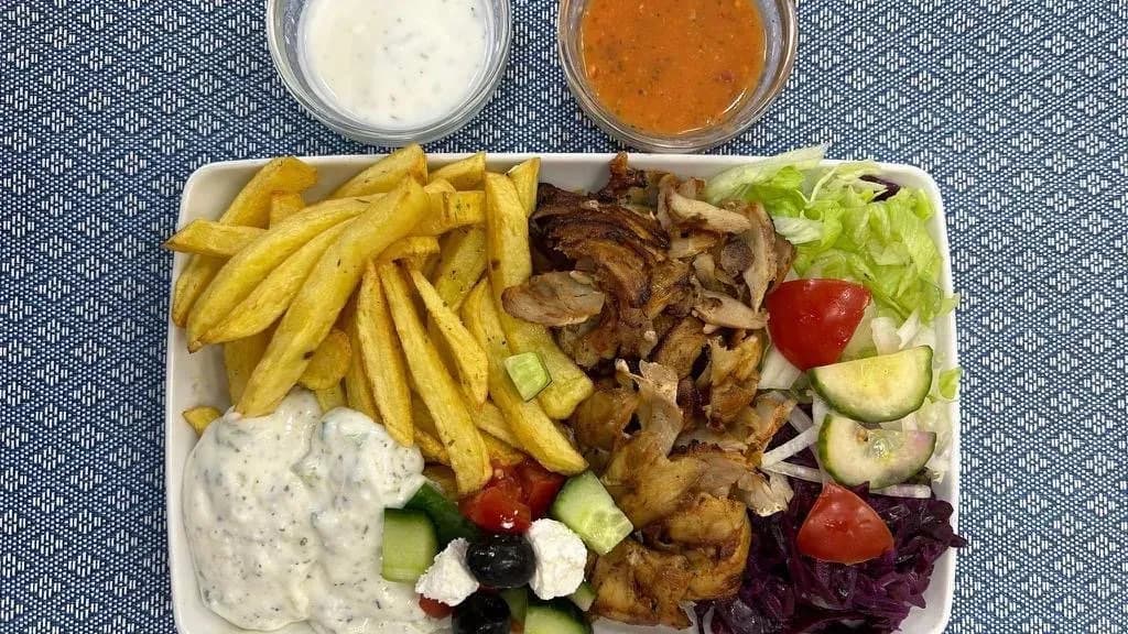 Nagy görög gyros tál